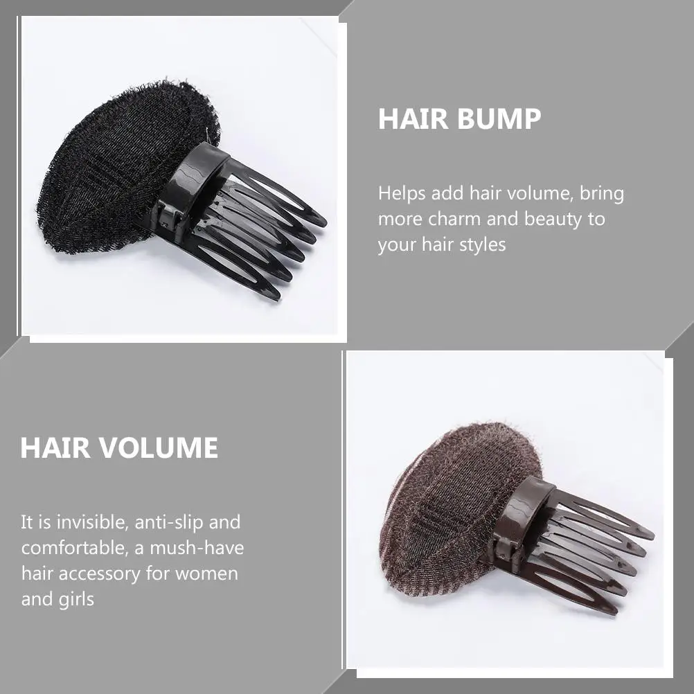 6 Pcs Hairpin Bangs Pad Bun Clip Volume Clips Nylon Barrettes Bump It Accessory