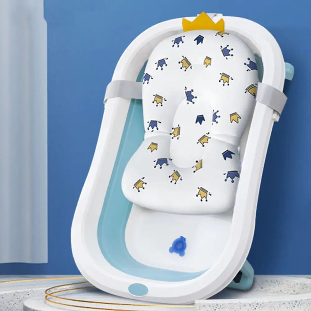 

Newborn Kids Comfort Body Cushion Non-slip Pillow Seat Baby Bath Tub Pad Baby Bath Seat Shower Support Mat Bed Seat Bathtub