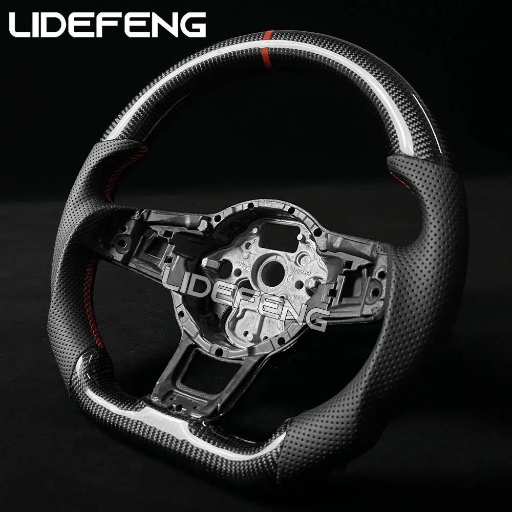 

Fit for VW Steering Wheel Mk5 MK6 MK7 MK7.5 GTI R Polo 2013-2020 Carbon Fiber Racing Wheel