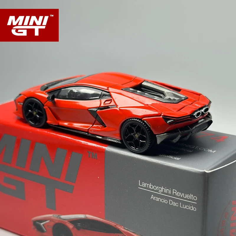 1/64 NEW Mini GT Lamborghini Revuelto Arancio Dac Lucido RHD
