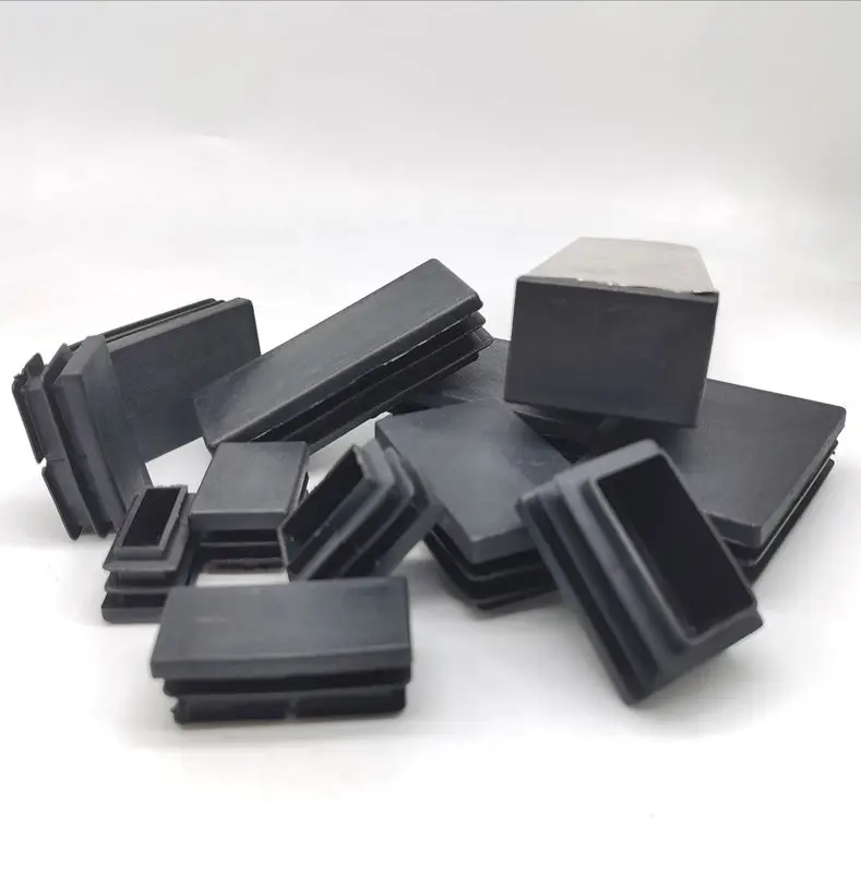 Full Size Rectangular Pipe Tube Cap Plastic Blanking End Cap Insert Plug Bung Furniture Leg Anti Slip Feet Protector Pad,chair leg caps,pipe plugs,pipe inserts