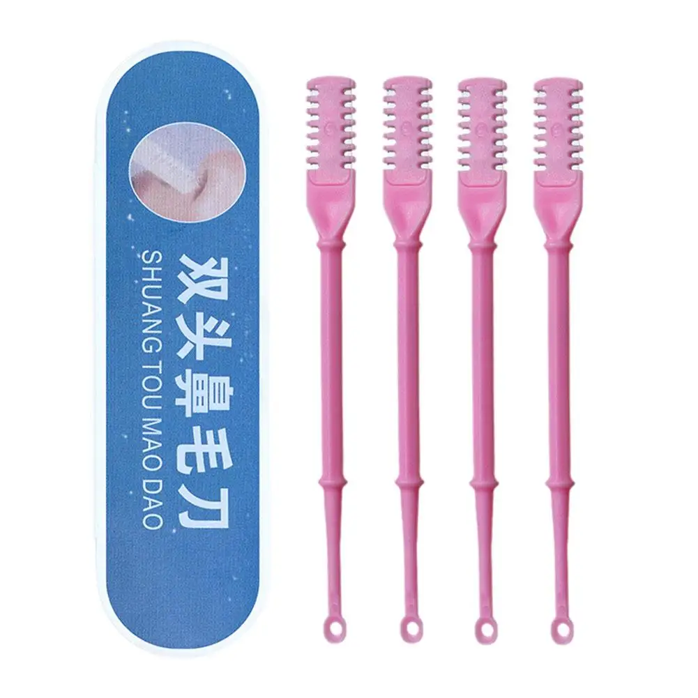 Double-ended Nose Knife Manual Safety Clean Nose Hair Trimmer Portable Ear Scoop Hair Scraper Nostril Cutting for M6C1 for nose hair trimmer