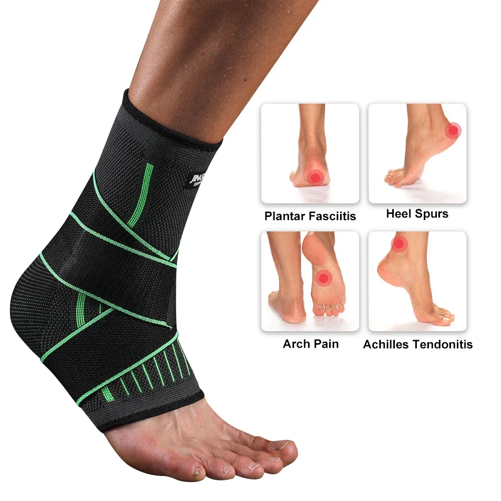 1Pcs Men Women Foot Joint Ankle Protector  Elastic Knitted Sports Ankle Support Brace For Cycling Yoga Basketball Volleyball