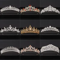 Wedding Crown Hair Jewelry Bridal  Hair Accessories Women Baroque Crown Rhinestones Crystal Tiaras Bride Queen Party Crowns Gift