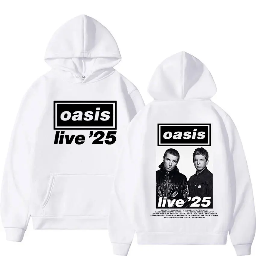 O-Oasis Live 25 Tour Hoodie British Album Hip Hop Pullover