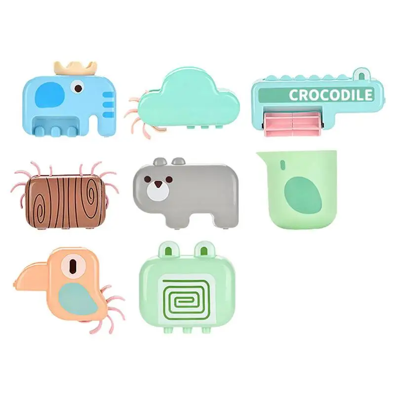 

Bathtub Toys Water Tub Toys For Kids 8 PCS Water Tub Toys Bathroom Shower Toys Suction Cup Design For Toddler Swimming Pool