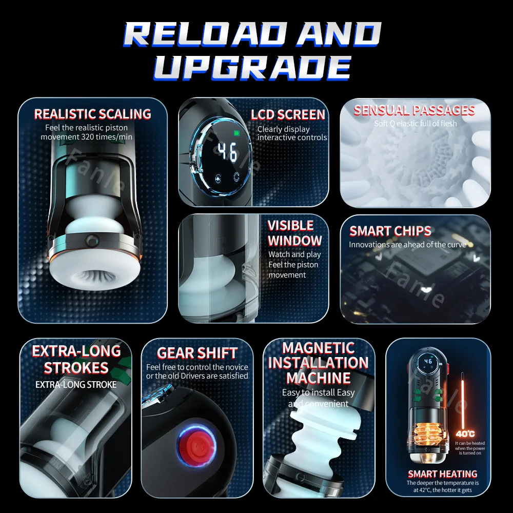 Automatic Male Masturbator Cup Telescopic Sucking Heated Pussy Blowjob Machine Thrusting Vibration Masturbation Sex Toy For Men_voghion.com