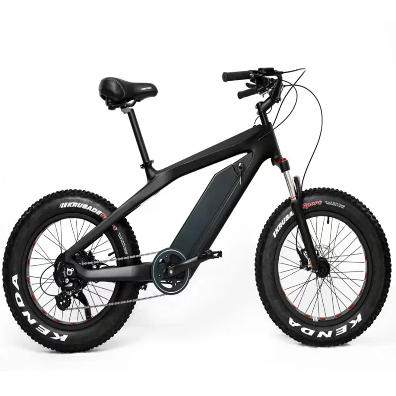 Carbon Fiber Variable Speed Booster E-Bicycle, 20-26 in x 4.0