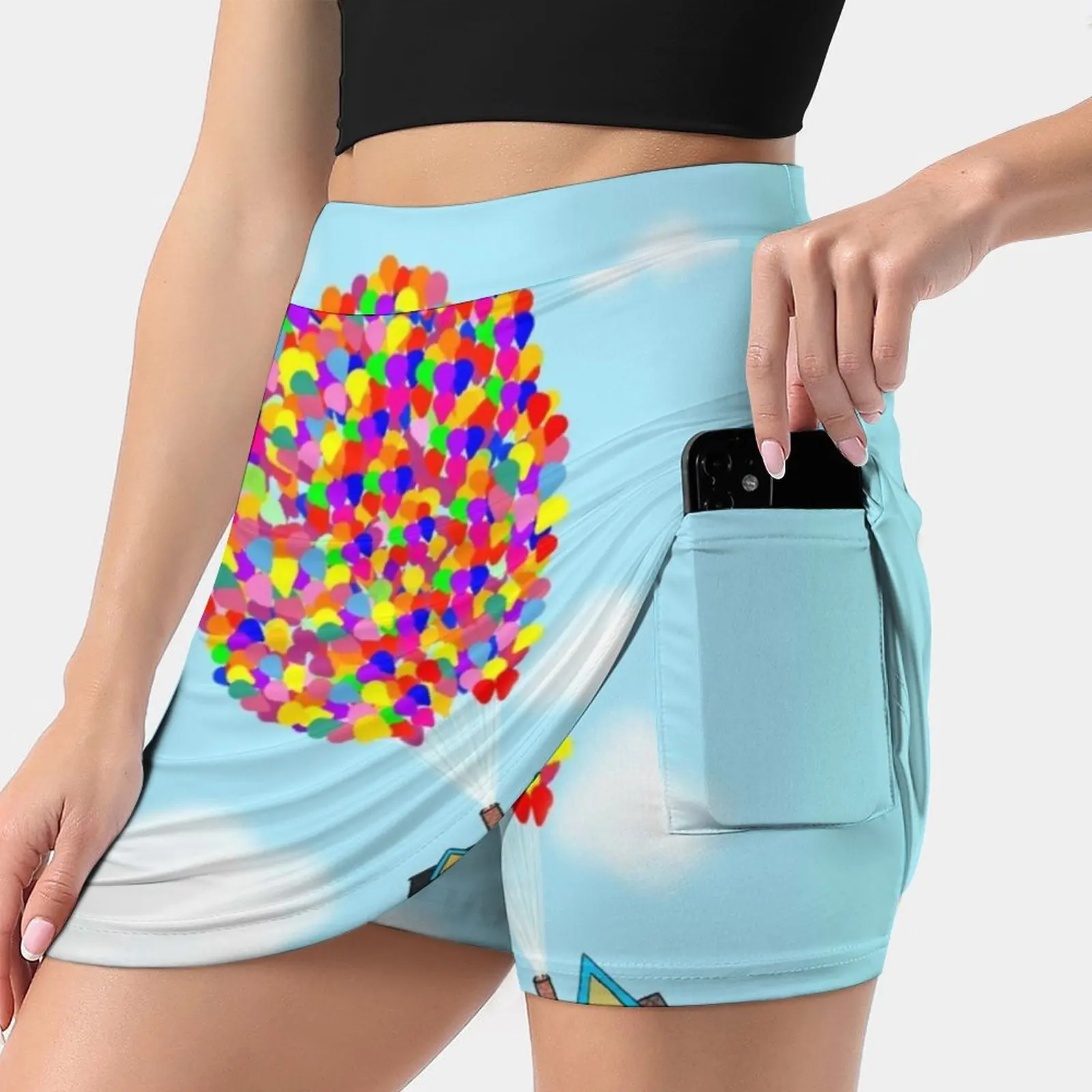 Up Balloons Gonna Da Donna Con Tasca Gonna Vintage Stampa Una Linea Gonne Vestiti Estivi Palloncini Casa Cielo Pixar Carl