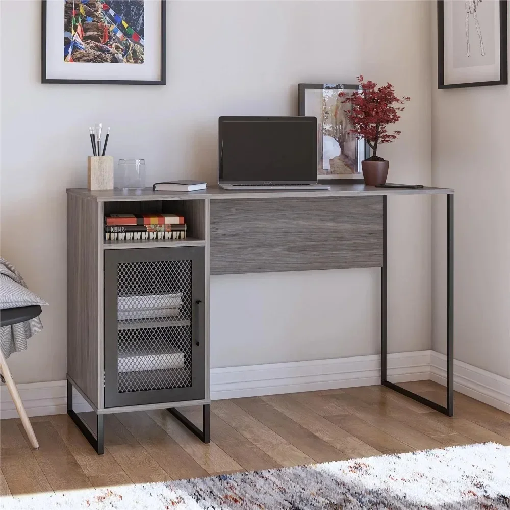 

Room Desks Gray Oak Room Desk to Study Pinola Single Pedestal Computer Desk Table Pliante Furniture Reading Gaming Laptop Office