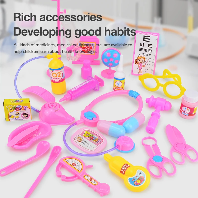 Life Doctor Kit Kids 25Pcs Kids Doctor Playset Play Set Kids Kit Stethoscope Toys stethoscope toy doctor play set doctor toys kit doctor nurse toys