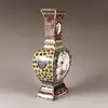 Qing Dynasty Yongzheng Enamel Colored Square Flower Bird Large Belly Flat Vase Appreciation Antique Home Ceramics Ornament ZC804 6