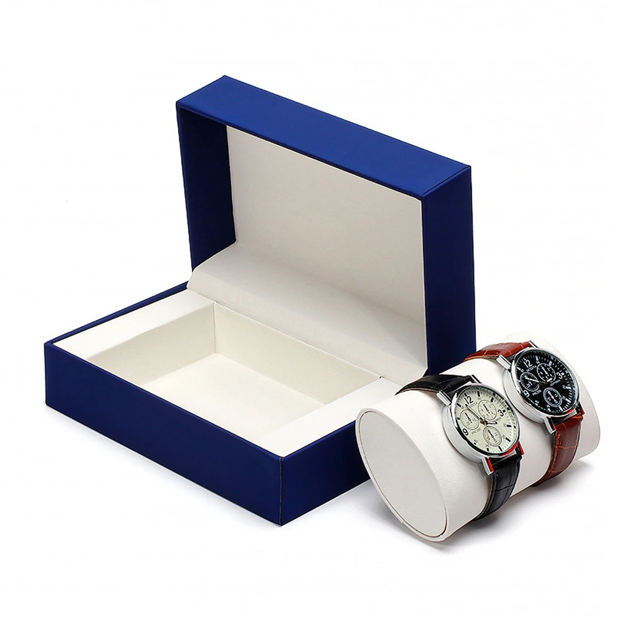 PU Leather Single Watch Gift Box with Soft Pillow, Luxury Wristwatch Display Case Organ... - SKU PLWB1052 - UGI Packaging