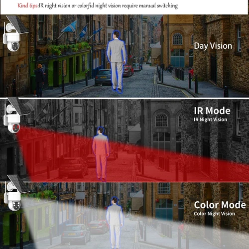 ICSEE 무선 보안 배터리 카메라, 야외 야간 투시경 PIR 감지, 태양광 발전 IP 감시, 4MP 태양광 와이파이 PTZ 카메라 5
