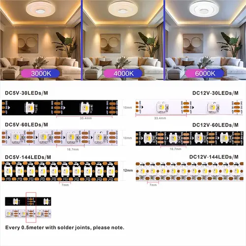 5V SK6812 RGBW Led Strip Light 4 in 1 Similar WS2812B 1m 4m 5m 30 60 144 LEDs Black/White PCB Wire 1-5 Meters Led Lights IP30 65 - Image 2