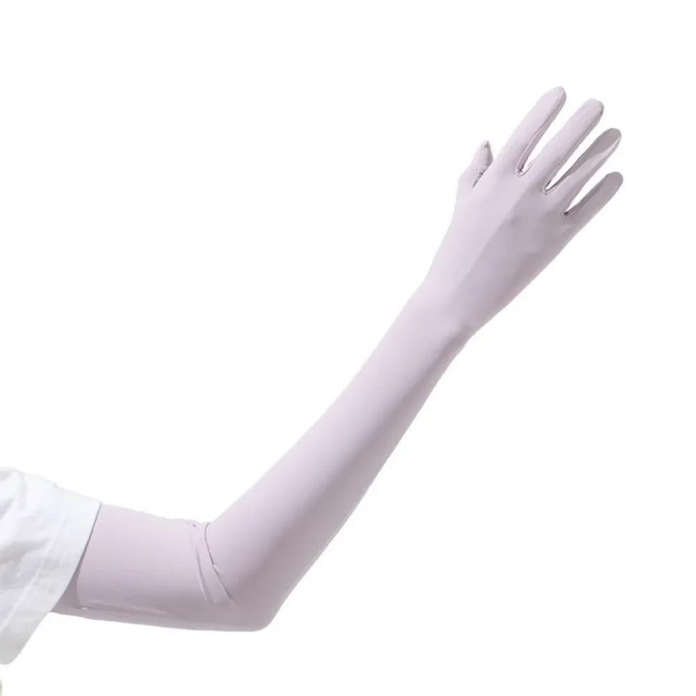 Sun Protection Sleeves for Summer Women's Outdoor Cycling Fingerless Long Anti-UV Original Yarn Ice Sleeve Sun Protection Gloves 5