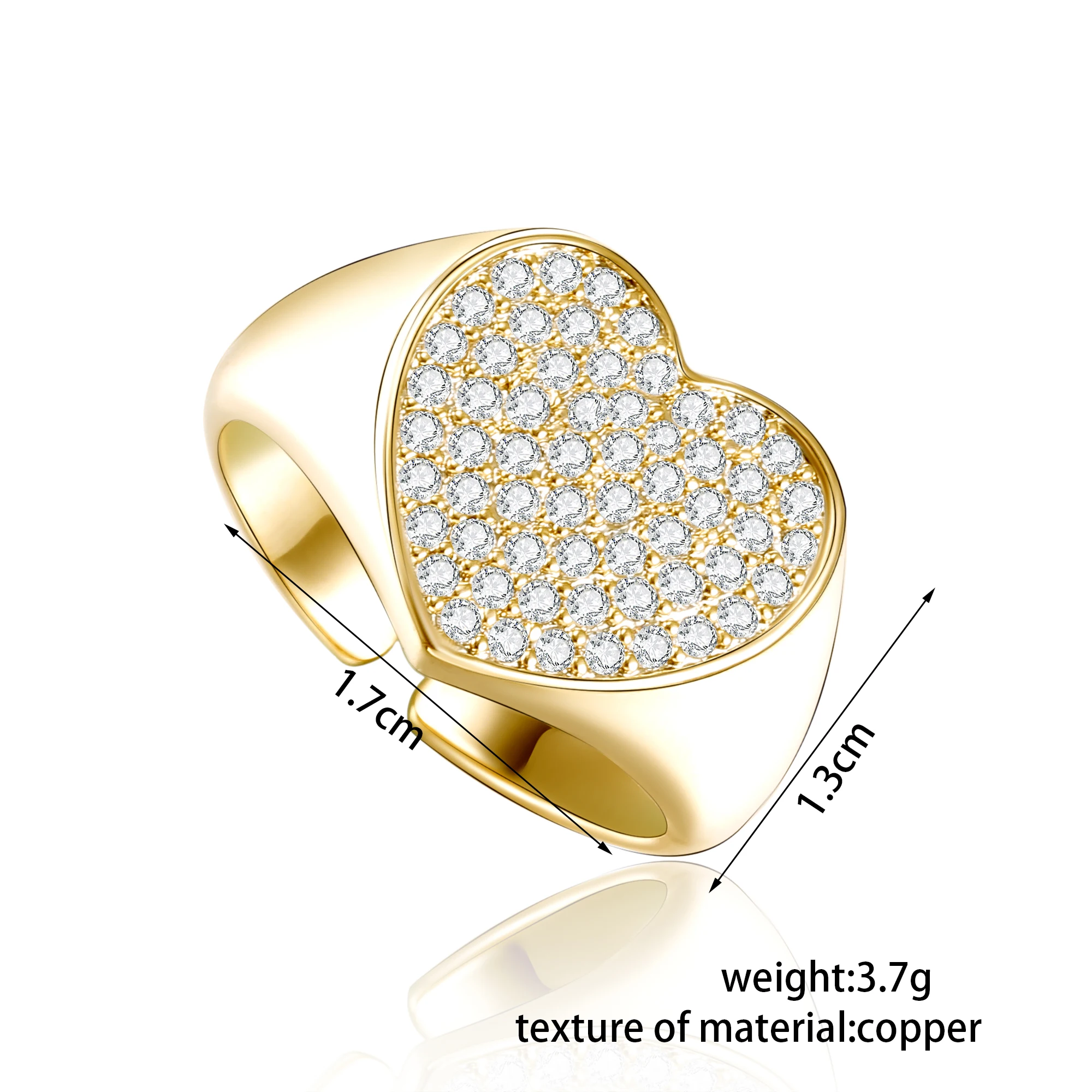 Wholesale Custom 26 Initials Heart Ring Gold Plated & Rose Gold Jewelry For  Women Personality Adjustable Rings Mother's Day Gift