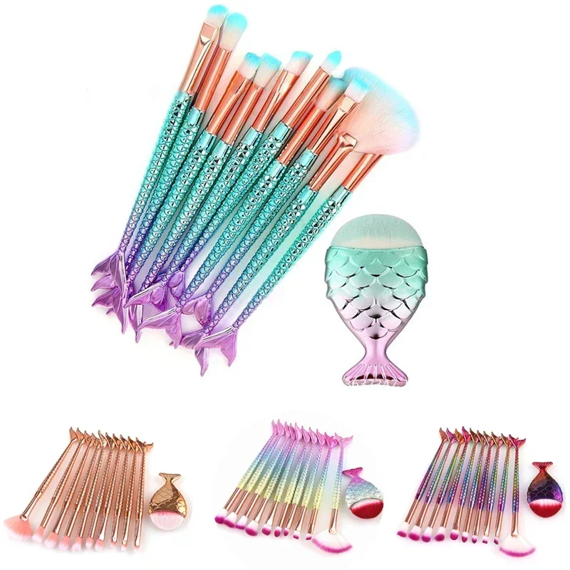 Multi-size Makeup Brush 10/11 PCS Make Up Foundation Eyebrow Eyeliner Blush Cosmetic Concealer Brushes Foundation Brush Set