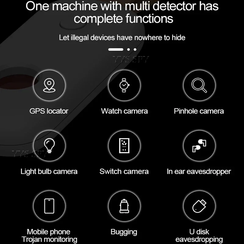 Professional Mini Hidden Camera Detector Anti Spying Gadgets Espion C&aacute;maras Detection RF GPS Bug Scanner Security-Protection