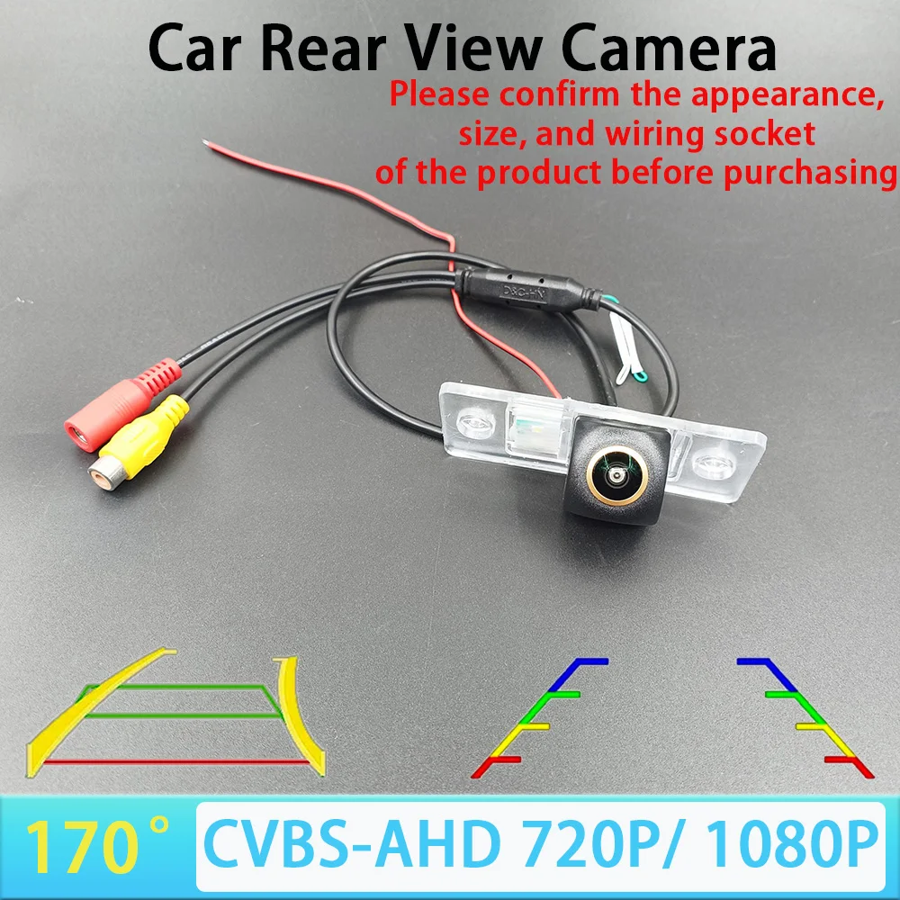 170 Grad AHD 1080P Auto-Rückfahrkamera für Volkswagen Touran Golf 2003-2010 HD 720P Nachtsicht Auto-Einparkhilfe mit Trajektorie/Lineal