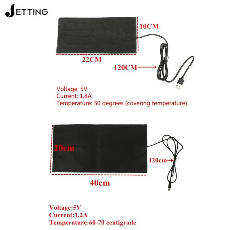 

5V USB Fiber Heater Carbon Electric Heated Jacket Soft Cushion Winter Men Vest Heating Clothes Warmer Pads Keep Warm