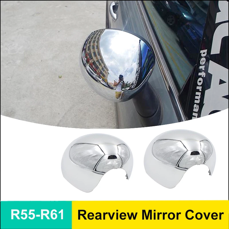 

2Pcs Door Rearview Mirror Cover Chrome Shell Trim Replacement For M Coope r R 55 R 56 R 57 R 58 R 59 R 60 Country Accessories