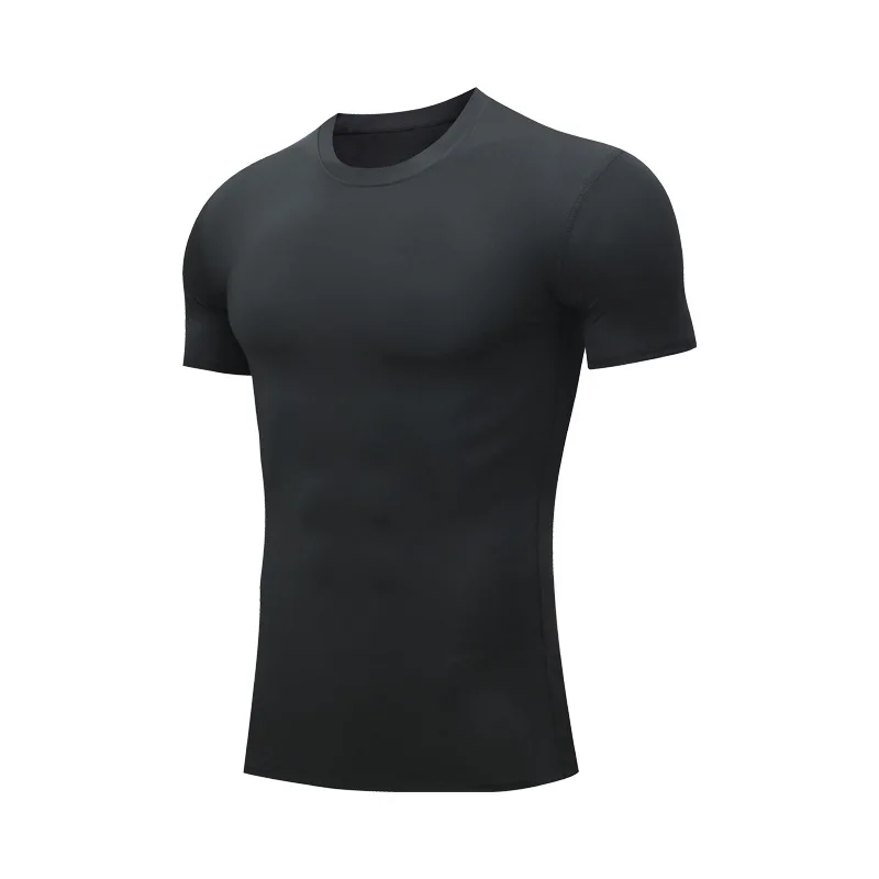 1 Piece Men's Sports Fitness Short Sleeve T-Shirts, Compression Tops, UV Protection Sweat Absorption Quick Drying Undershirts Fo
