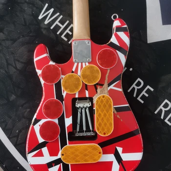 Eddie Van Halen "Fran-ken" Heavy Relic Electric Guitar, black and white stripes,Carbon-roasted maple neck and f, lock string nut