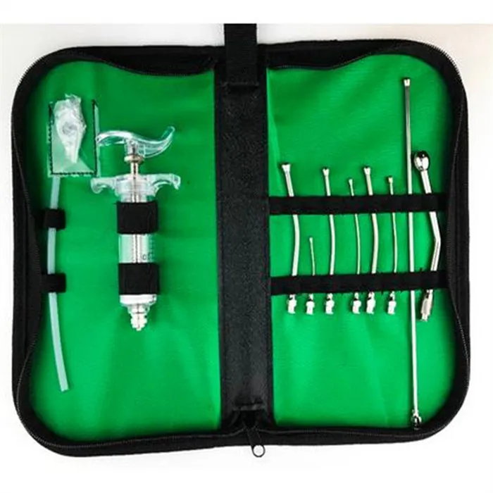 

Bird feeding needle with bag drenching cannula animal