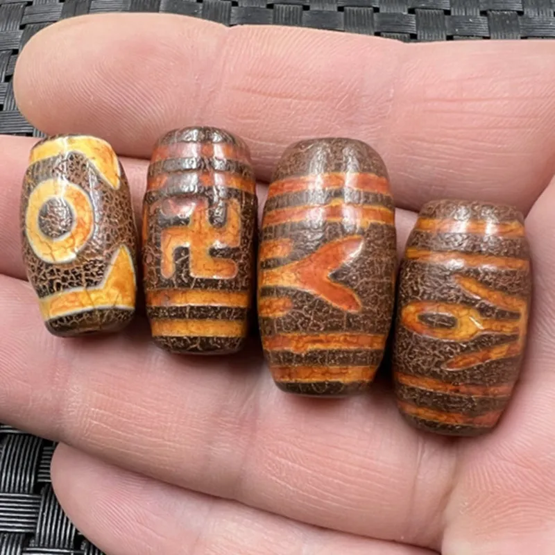 Wenwan Jade Perline Sciolte Agata Diecimila Parole Road Pass Perline Sciolte Tre Occhi Sky Beads Barrel Beads Perline Sciolte Noble Barre