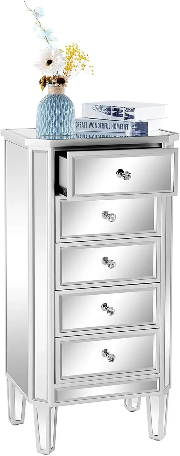 Glass dresser drawer detail