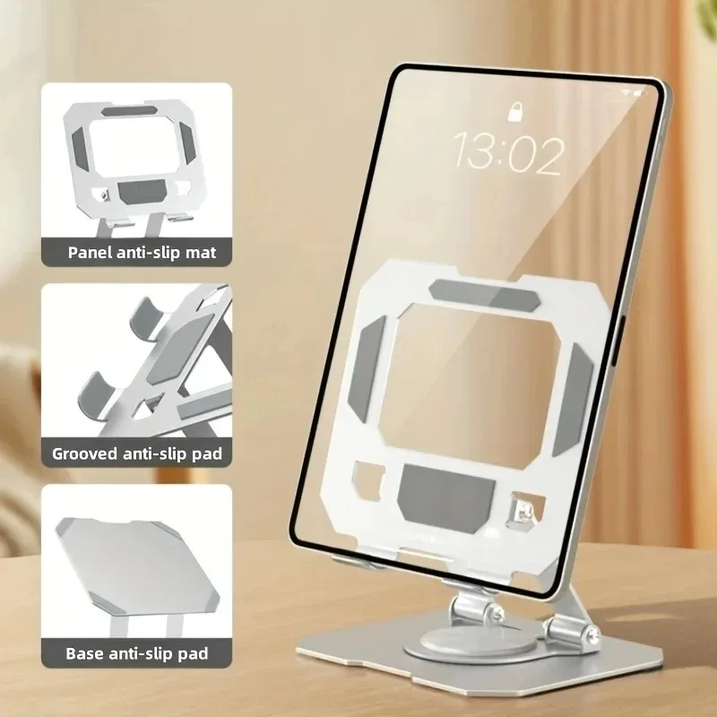 360° Rotatable Tablet Stand Adjustable Foldable Desktop Holder for IPad thumbnail 6