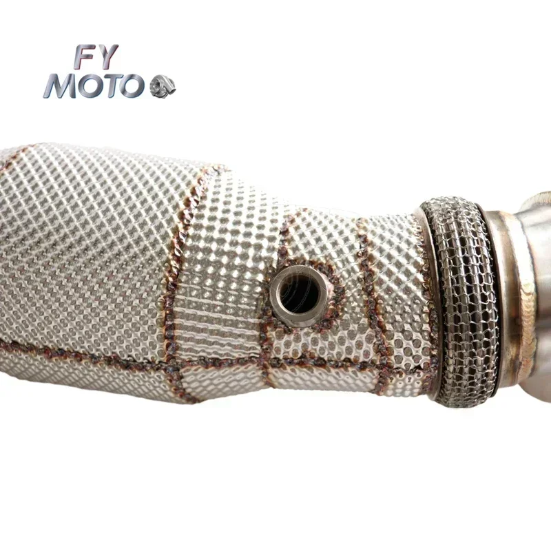 Catted Downpipe with heat shield for AMG GT43 GT50 GT53 GLE53 S450 S500 M256 3.0T