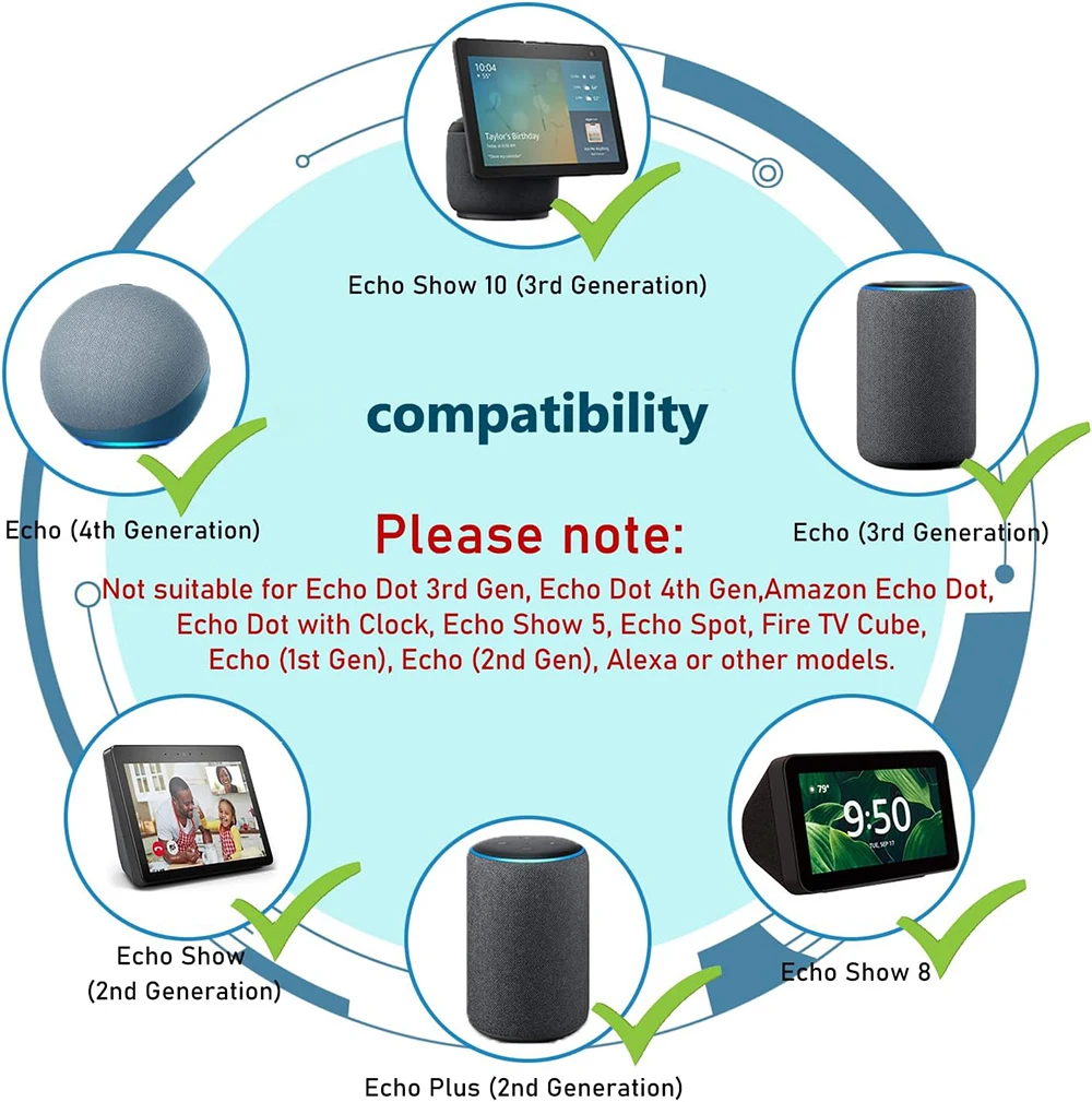 Adaptador de corriente de 30W para Echo Show 21 Echo Show 15 Echo