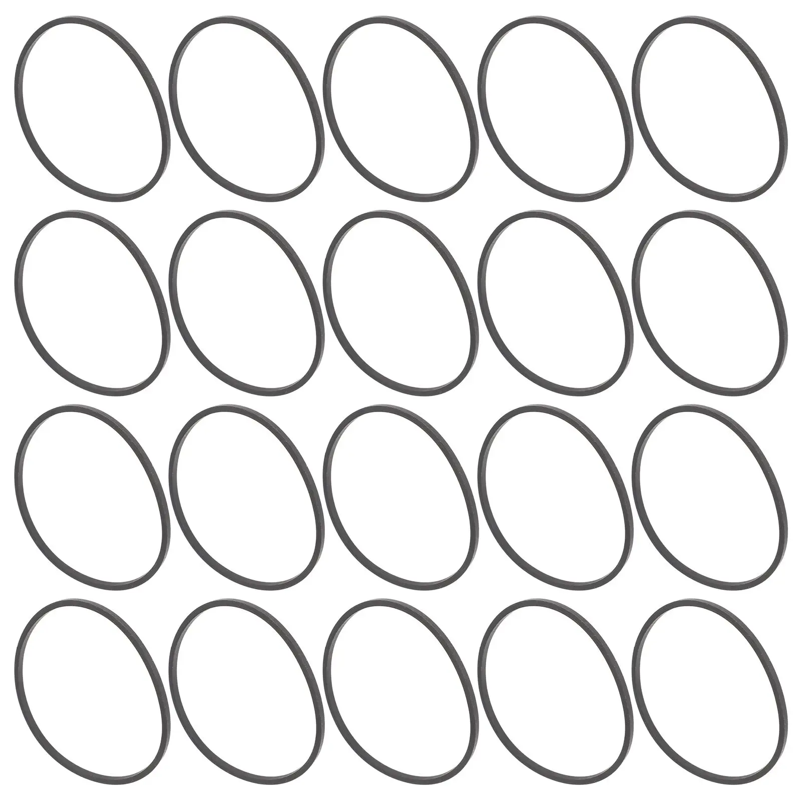 20 Pcs Cassette Deck Belts 2mm Square Folded 75 to 100mm Recorder Tape Belt Replacement Rubber DJs Equipment Accesso