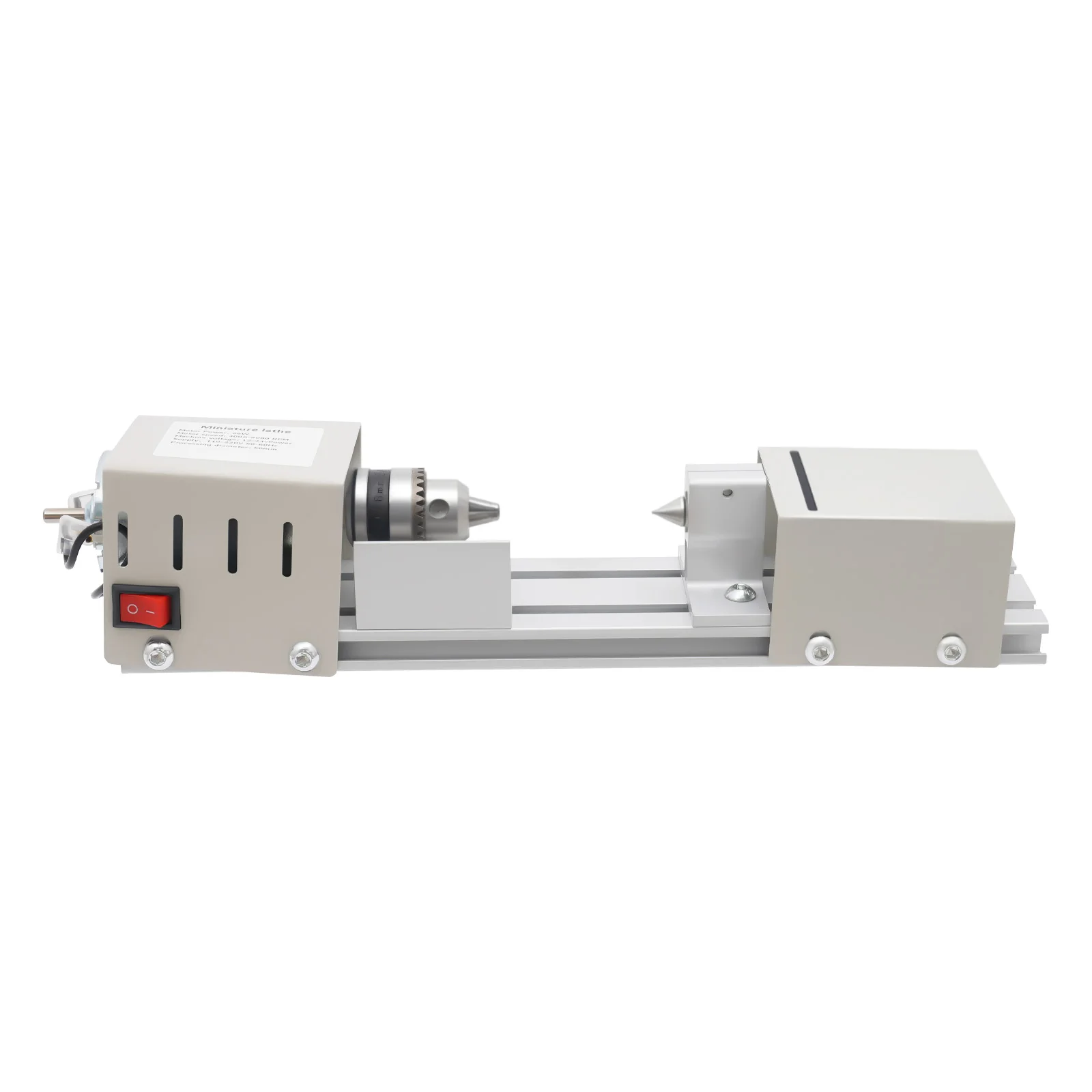 100 W Mini-Drehmaschine, 7 Gänge, verstellbares Werkzeug, DIY, kleine Holzbearbeitung, Holzdrehmaschine, Fräsen, Schleifen, Politur, 4000–9000 U/min – Detail 10