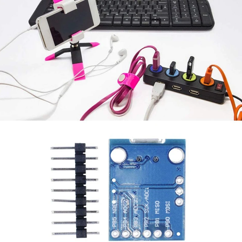 Attiny Attiny85 Digispark Kickstarter ũ-USB    5 , Arduino IIC I2C cdr SPI 