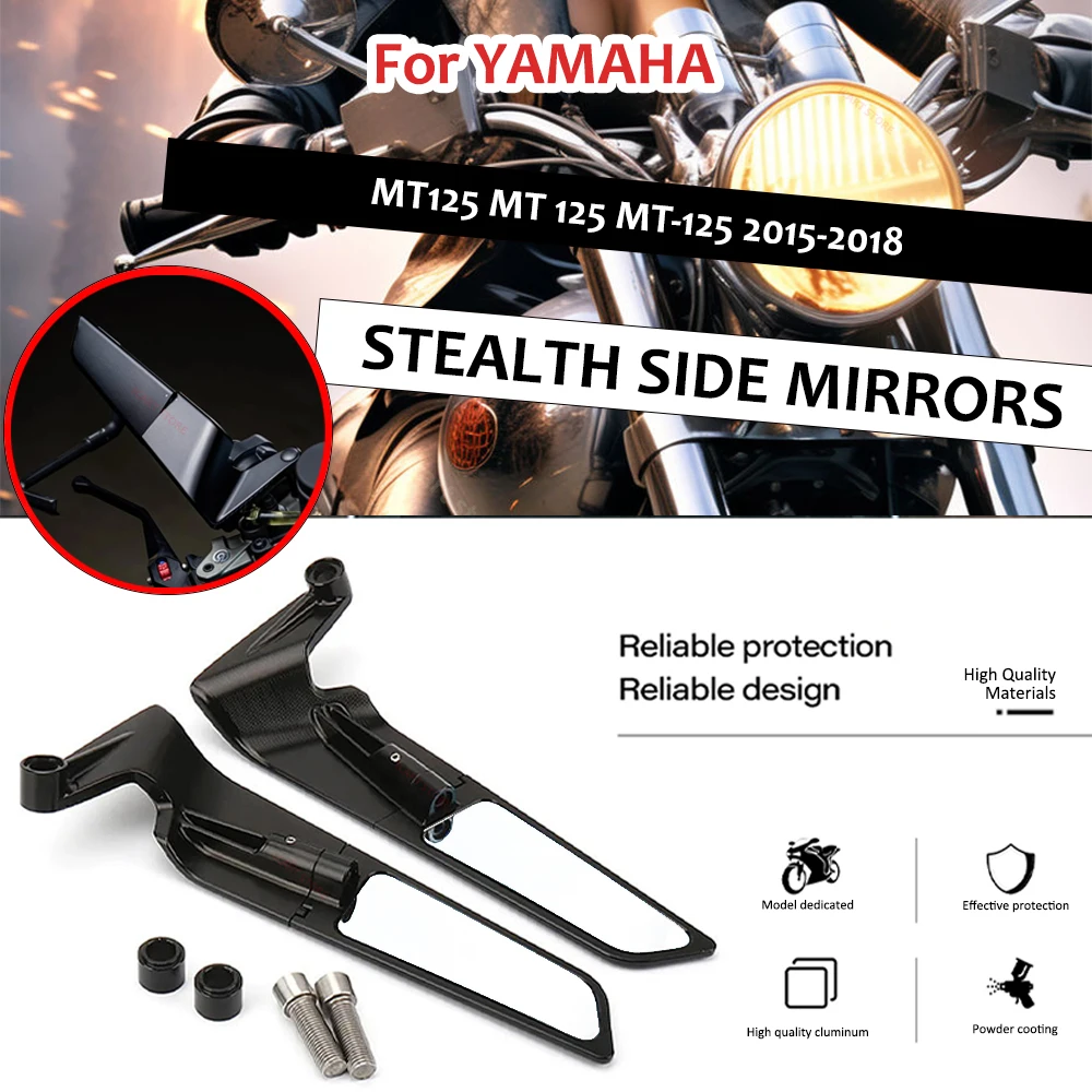 

For YAMAHA MT125 MT 125 MT-125 2015-2018 Universal Motorcycle Mirror Wind Wing side Rearview Reversing mirror