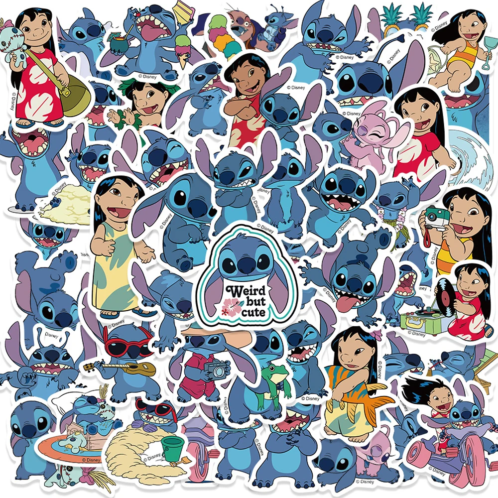 10/30/50pcs Disney Cute Anime Cartoon Lilo & Stitch Stickers Kawaii Decals Diary Laptop Luggage Skateboard Decoration Sticker