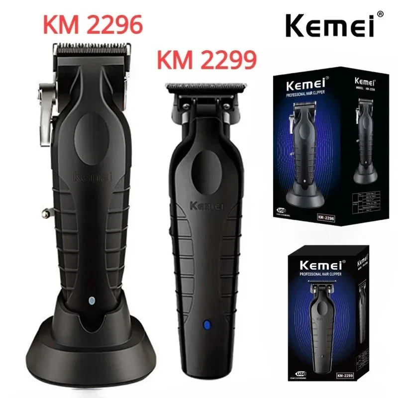 Kemei KM-2296 Barber Cordless Hair Trimmer 0mm Zero Gapped Carving