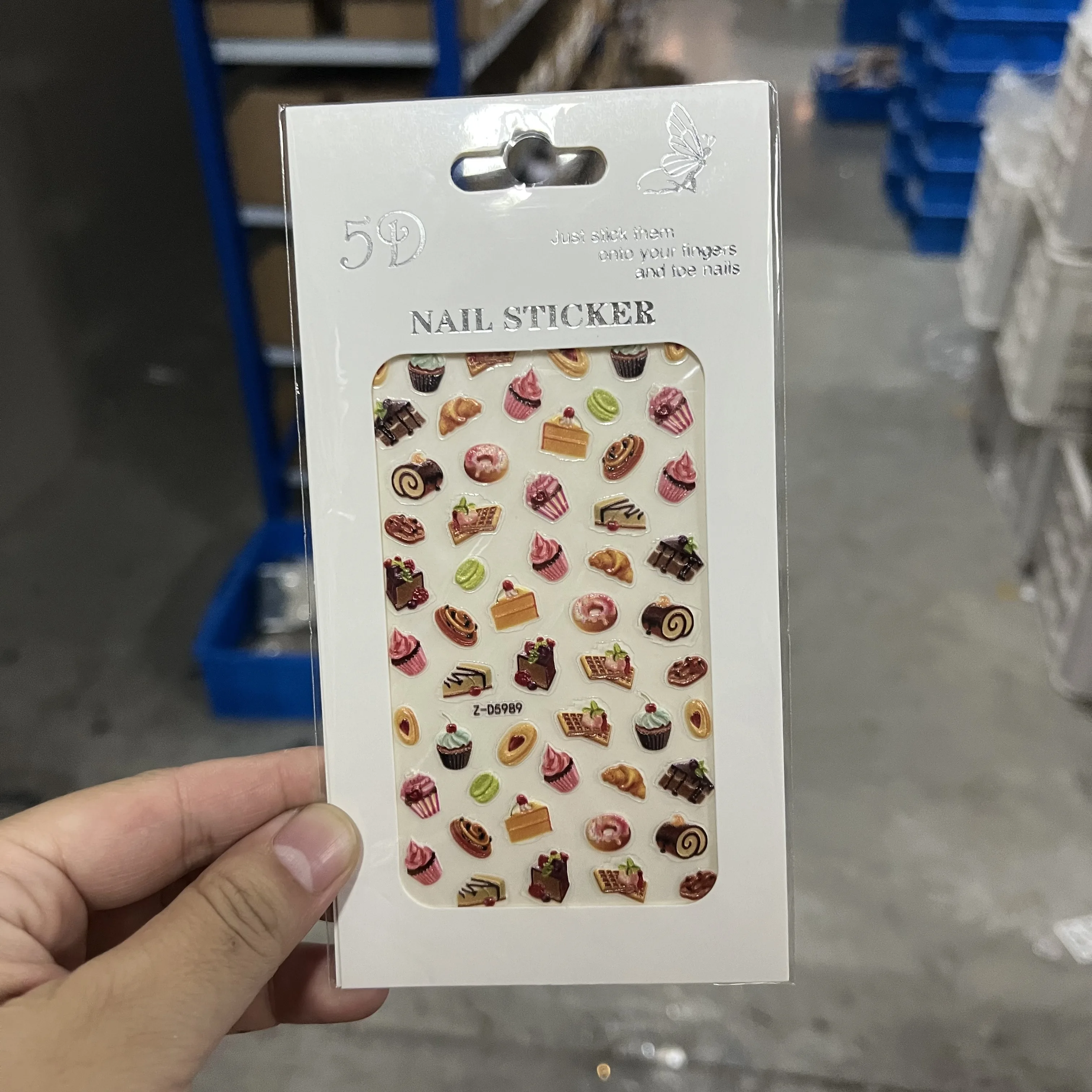 

1pcs 5D Embossed Nail Stickers Fruit Ice Cream Cake Nail Art Design Cute Cartoon Self Adhesive Nails Decal Manicure Decoration