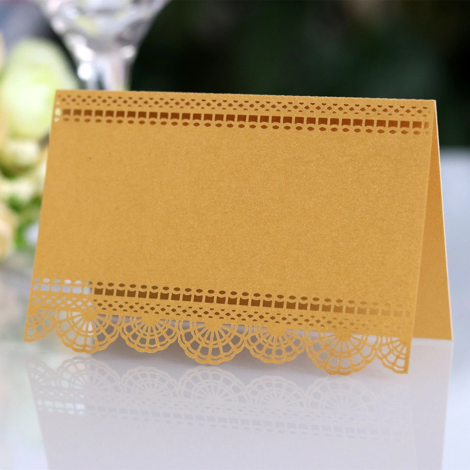 Lace Reception Wedding Table Card Laser Cut Hollow Name Place Cards Sign for Party Festival Celebration Business Meeting Decor