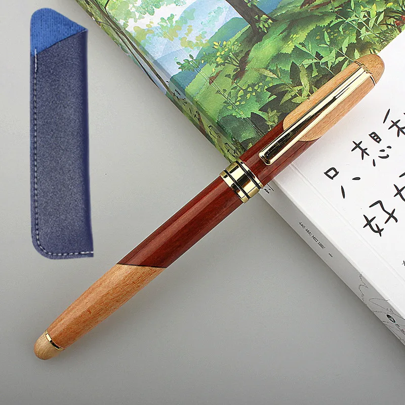 Luxury Fountain Pen Classic wood INK PEN Extra Fine 0.4mm Fine 0.5mm / Bent Nib Calligraphy Business Office School Pen