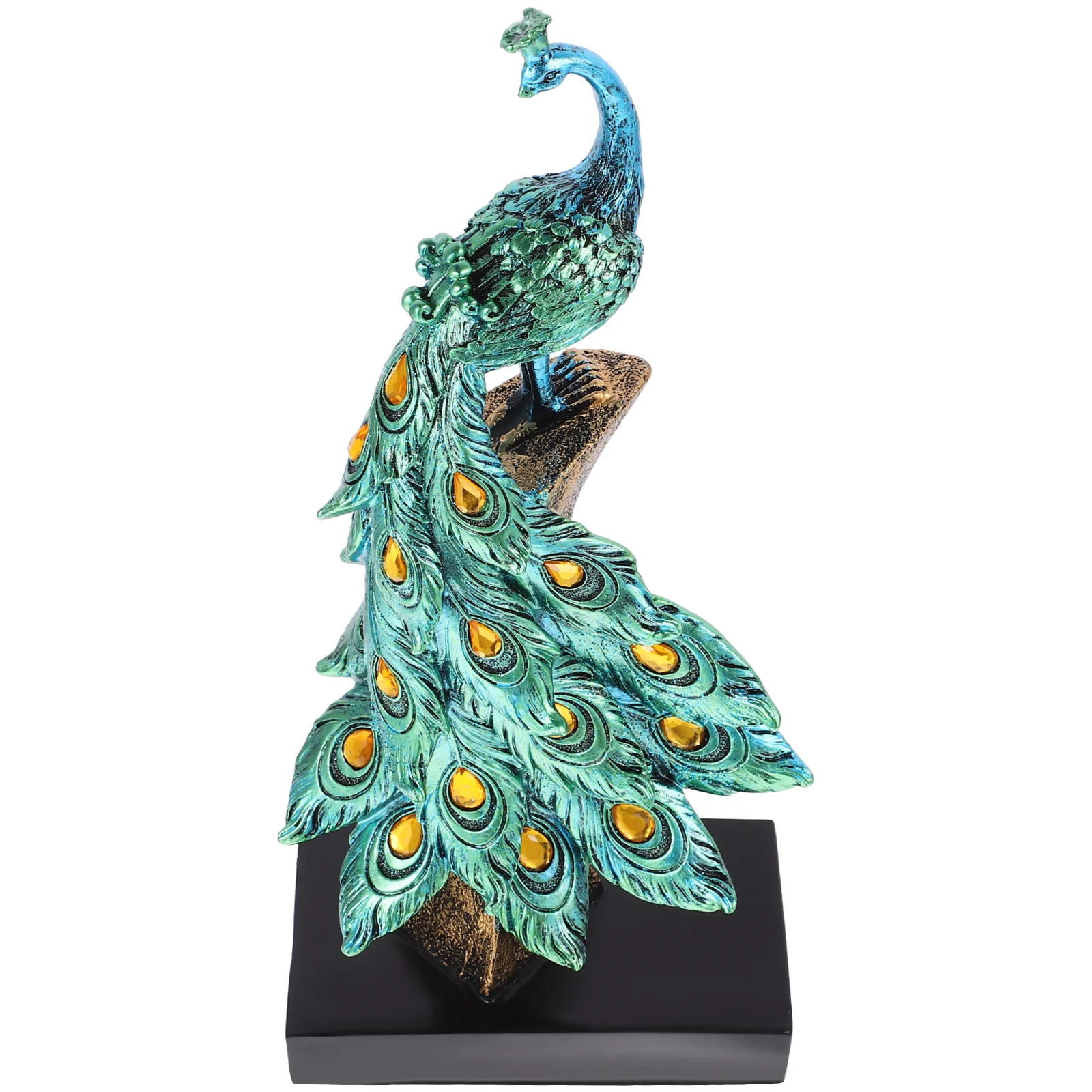 

Peacock Garden Light Outdoor Decor Statue Household Decorate Lawn Patio Decorations Resin Ornament Yard Pathway Decorative