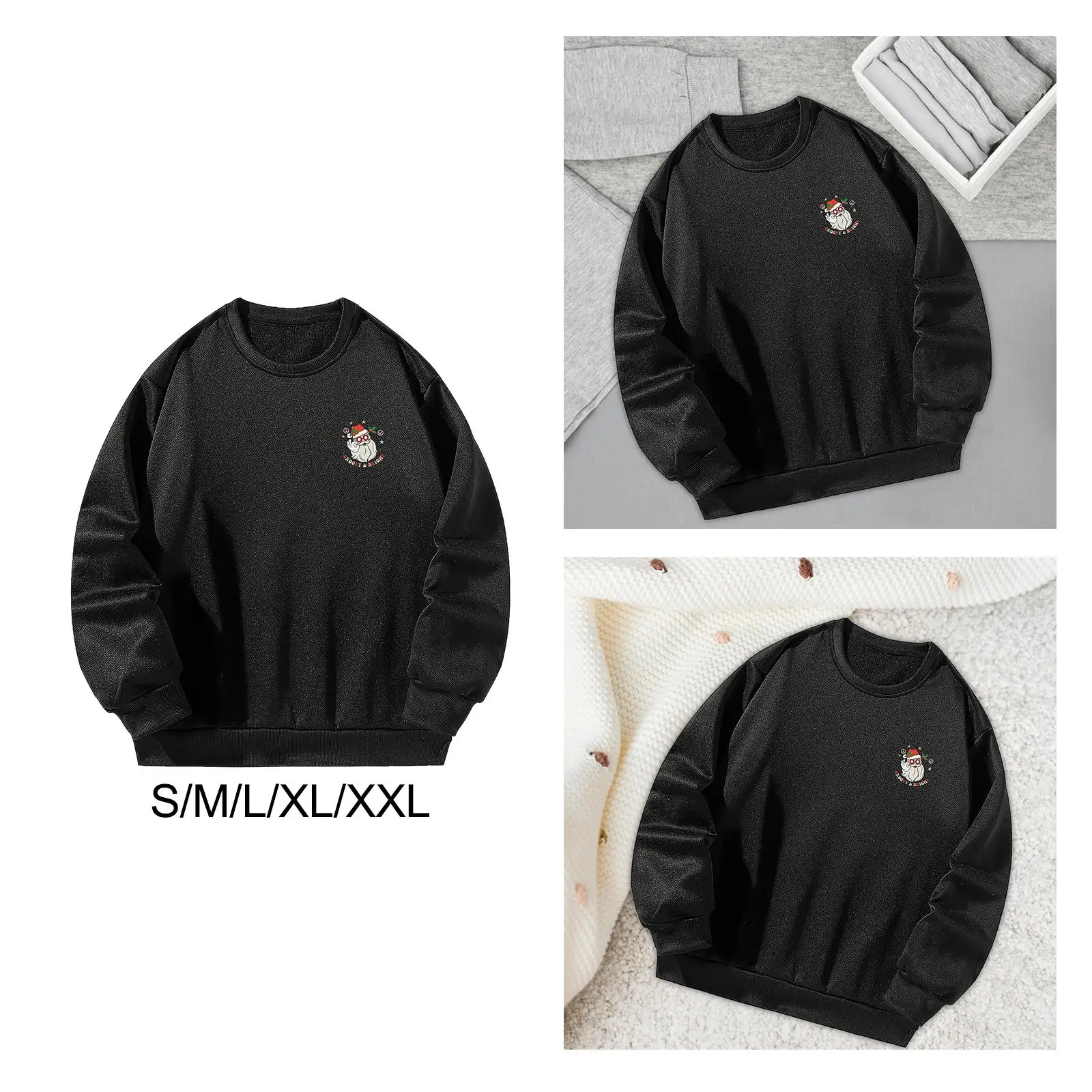 Round Neck Pullover Comfortable Stylish Lightweight Versatile Trendy Sweatshirt for Walking Backpacking Commuting Fishing Beach