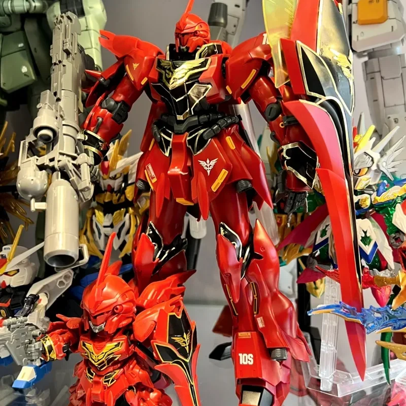 

Bandai Original Gundam Model Kit Anime Figure Msn-06s Sinanju Mg 1/100 Action Figures Collectible Ornaments Kids Toys Gifts