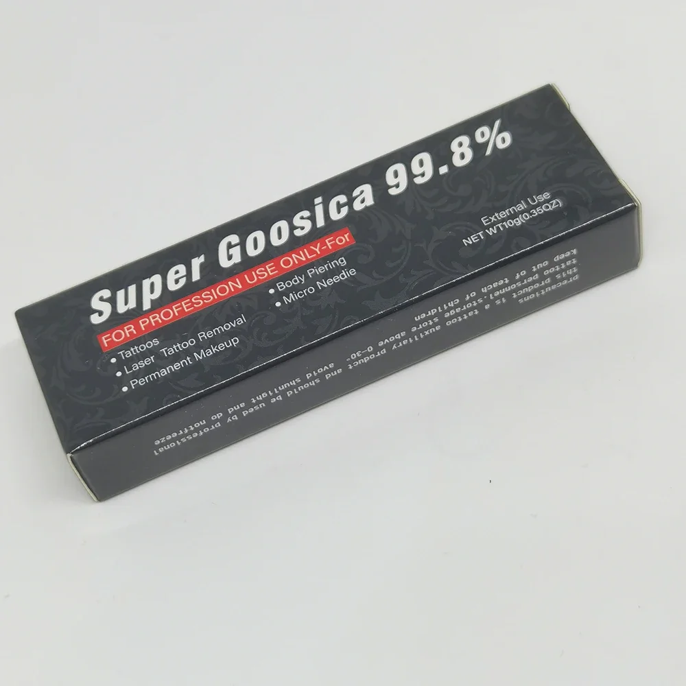 99.8% Black Super Gooscia Tattoo Cream for Permanent Makeup Eyebrow Lips Microblading Piercing Beauty 10g Tattoo Accessories