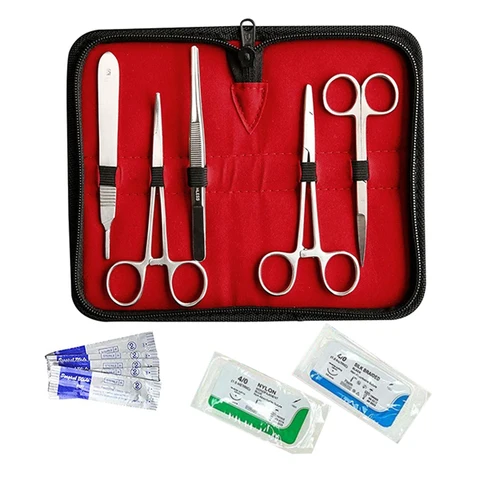 Kit,Stainless Steel Training Instruments with Scalpel Blades for Veterinarian,Biology and Dissection Lab Students