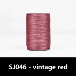 Multicolor Round Leather Sewing Thread for Crafting and DIY Jewelry Projects (SJ046 - vintage red)