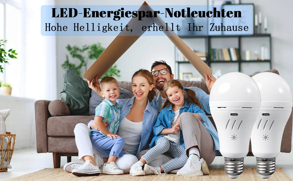 USB-C-Batterie, Fernbedienung, Glühbirne, E27, wiederaufladbare Timing-Glühbirne, 7 W, intelligente Batterie, 2200 mAh, geeignet für Zuhause – Detail 1